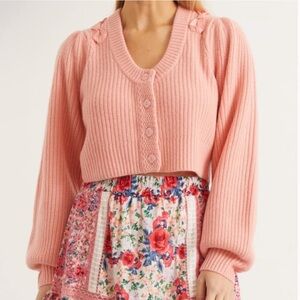 LoveShackFancy Branton Cropped Cardigan
